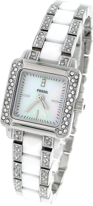 Uhrenarmband Fossil CE1019 Rostfreier Stahl Weiss 12mm